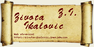 Života Ikalović vizit kartica